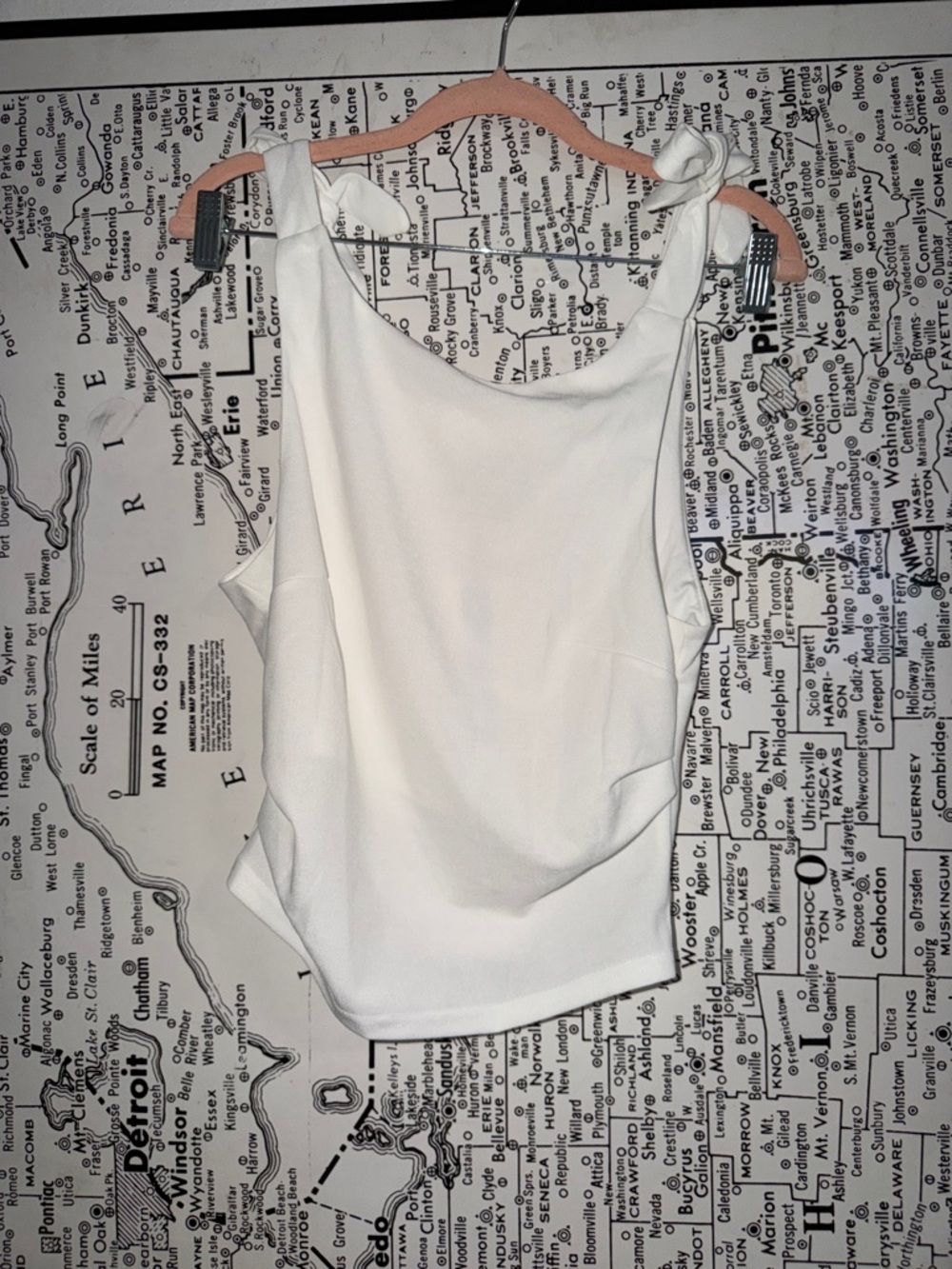 Cider White Tie-Shoulder Tank Top